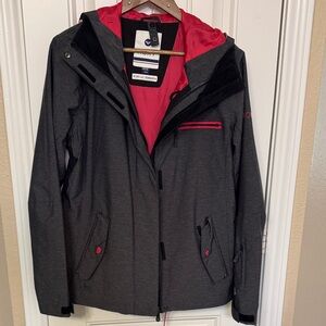 Women's Roxy Gray and Pink Ski Jacket M